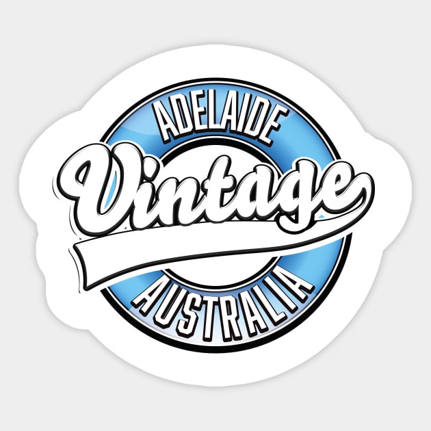 Adelaide australia vintage style logo Adelaide Australia Sticker